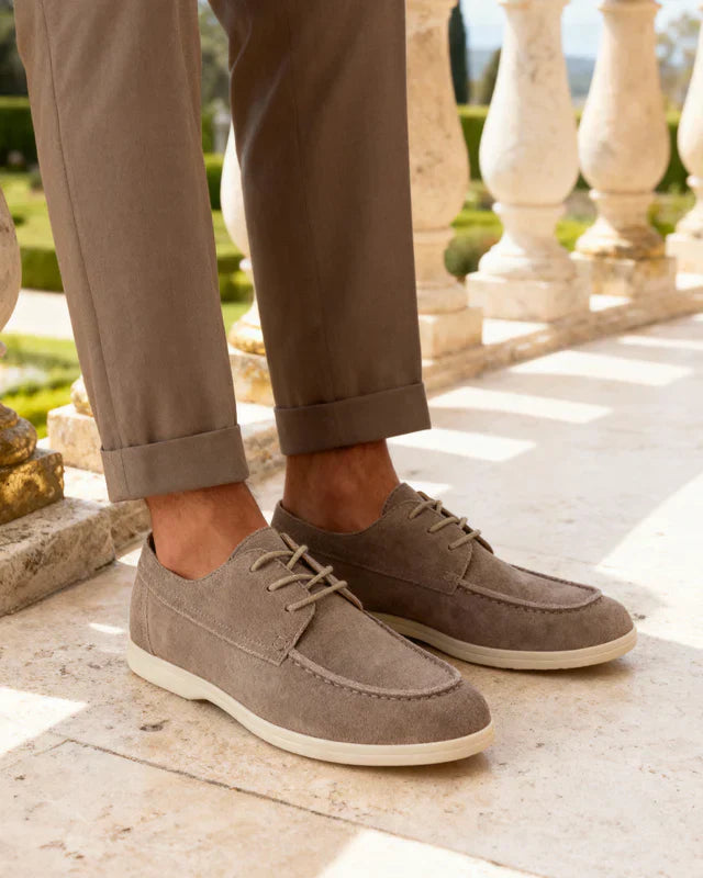 Chaussures Lacées en Daim Premium – Élégance Raffinée